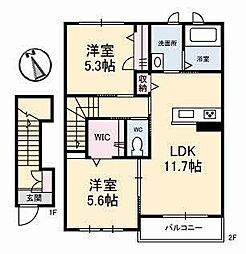 グリナージュ2 2LDKの間取図画像