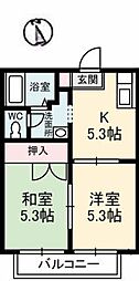 サニーズ福庭2B 2Kの間取図画像