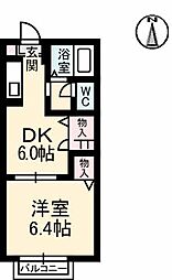 シャーメゾン・エル 1DKの間取図画像