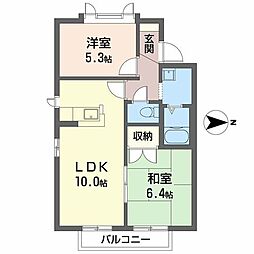 パークアベニュー2 2LDKの間取図画像