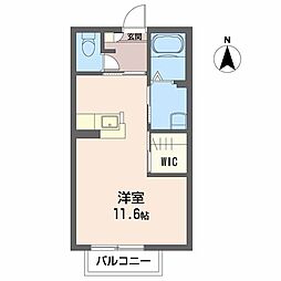 メゾンM・K ワンルームの間取図画像