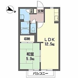 エスパスブリエ 1LDKの間取図画像