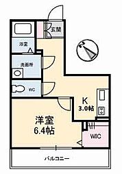 グランベレオ千代田 1Kの間取図画像