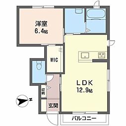 スカイメゾン12番館 1LDKの間取図画像
