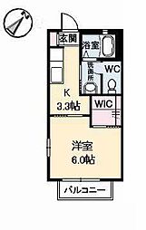 パレスHIROCOB 1Kの間取図画像