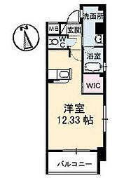 グレースコート ワンルームの間取図画像