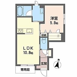ハイマートK 1LDKの間取図画像