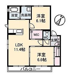 ボナール宮島口西 2LDKの間取図画像