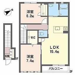 ファミールN 2LDKの間取図画像