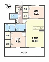 SunTerrace 2LDKの間取図画像