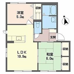 アン・シャーリー2 2LDKの間取図画像