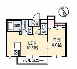 フォレナガーデン 1LDKの間取図画像