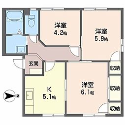 フレグランス前町 3Kの間取図画像