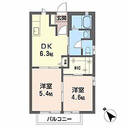 ケンタウルスα 2DKの間取図画像