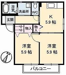 マイスクエアー住吉 2Kの間取図画像
