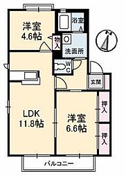 メゾン・トーラス 2LDKの間取図画像