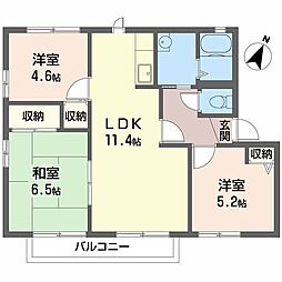 グリシーヌA 3LDKの間取図画像