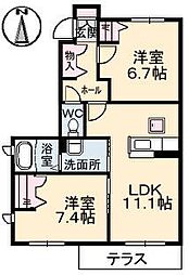 間取図画像 2LDK