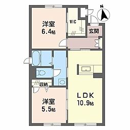 花音 2LDKの間取図画像