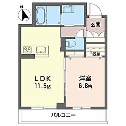 ベレオ末広 1LDKの間取図画像