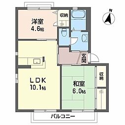 シャーメゾン神野 2LDKの間取図画像