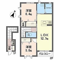 ShaMaisonさくら 2LDKの間取図画像