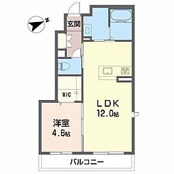 AmiCourt元結掛 1LDKの間取図画像