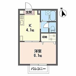 UrbanVilla 1Kの間取図画像