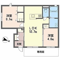 シャーメゾン西連寺 2LDKの間取図画像