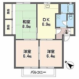 ハイマート白石C 3DKの間取図画像