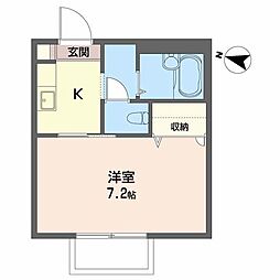 ルネ・セフィラ 1Kの間取図画像