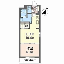 BEREOGut 1LDKの間取図画像