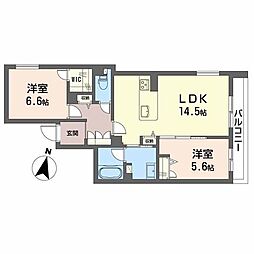 間取図画像 2LDK