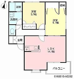 間取図画像 2LDK