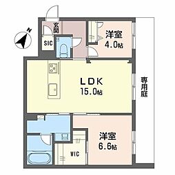福岡市南区高宮3丁目マンション 2LDKの間取図画像