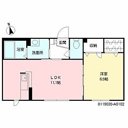 フォーレスＳ　Ｄ棟 1階1LDKの間取り