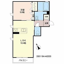シャーメゾン日ノ出 1LDKの間取図画像