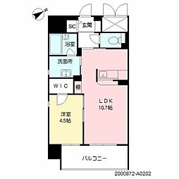 シャーメゾングランドソレイユ門司 1LDKの間取図画像