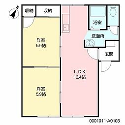 間取図画像 2LDK