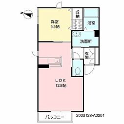 シャーメゾン行事 1LDKの間取図画像