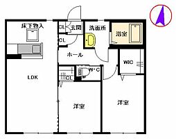 シャーメゾンひかり 2LDKの間取図画像