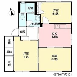 シャーメゾン昴F 3DKの間取図画像