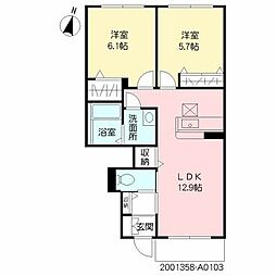 間取図画像 2LDK