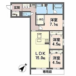 シャーメゾンアイリス 3LDKの間取図画像