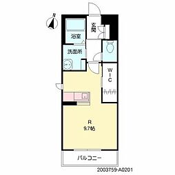 グランリジェール ワンルームの間取図画像