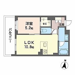 シャーメゾン神宮参道 1LDKの間取図画像