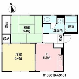 ポラリス 2Kの間取図画像