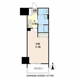ジェイグランコート大濠公園 1Kの間取図画像