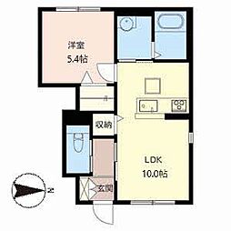 シャーメゾンミモザ 1LDKの間取図画像