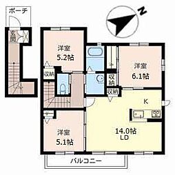 シーサイドビラ7 3LDKの間取図画像